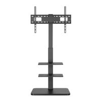 TV standaard met opbergplanken - draaibaar - 37 inch tot 75 inch - thumbnail