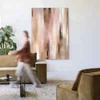Urban Cotton Wandkleed 'Vernazza' 80 x 110cm in Frame - black