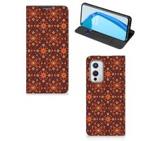 OnePlus 9 Hoesje met Magneet Batik Brown