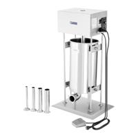 Worstenvuller - 15 Liter - elektrisch - incl. 4 vulbuizen - Royal Catering