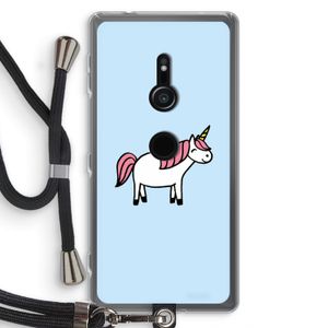 Eenhoorn: Sony Xperia XZ2 Transparant Hoesje met koord