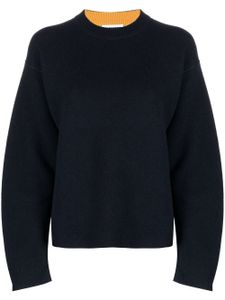 Jil Sander pull réversible en cachemire et laine mélangés - Bleu