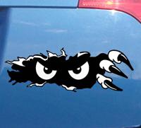 Sticker voor auto monochroom glurende ogen ontwerp