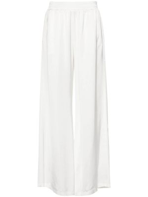 Fabiana Filippi pantalon en satin à coupe ample - Blanc