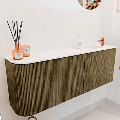 Toiletmeubel Mondiaz Joya | 111.6 cm | Meubelkleur Dusk | Faye wastafel Talc Rechts | 1 kraangat Toiletmeubel Mondiaz Joya | 111.6 cm | Meubelkleur Dusk | Faye wastafel Talc Rechts | 1 kraangat