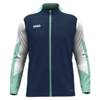 JAKO Dynamic Polyester Trainingsjack Kids Donkerblauw Wit Lichtgroen