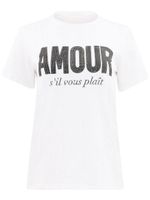 Cinq A Sept t-shirt en coton à ornements strassés - Blanc