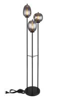 Globo Staande vloerlamp Blacky zwart 3-lichts 15345-3SS - thumbnail