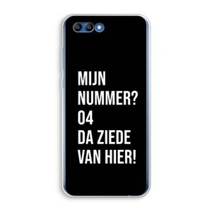 Da ziede van hier - Zwart: Honor 10 Transparant Hoesje