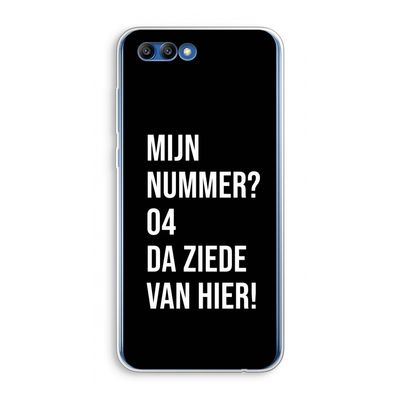Da ziede van hier - Zwart: Honor 10 Transparant Hoesje