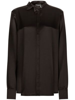 Dolce & Gabbana chemise à détail de nœud - Noir