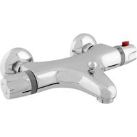 GO by Van Marcke Surf badmengkraan thermostatisch veiligheidsblokkering hartafstand 15 cm keramische schijven inclusief rozetten en S-koppelingen chroom YH5529-1