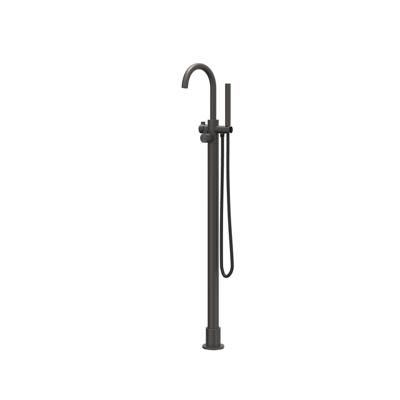 IVY Tribe Badmengkraan Vrijstaand - draaibare uitloop - 150cm - Doucheslang - Staafhanddouche - RVS316 - geborsteld carbon black PVD 6303114