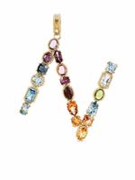 Dolce & Gabbana pendentif Rainbow Alaphabet N en or 18ct orné de pierres variées - thumbnail