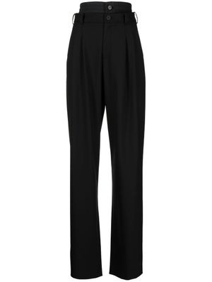 Monse pantalon droit à taille double - Noir