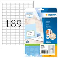 Herma 4333 Universele etiketten 25.4 x 10 mm Papier Wit 4725 stuk(s) Permanent hechtend Inkjet, Laser (zwart/wit), Laser (kleur), Kopiëren (zwart/wit),