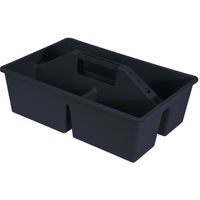 Gereedschap opbergbox/opbergdoos/mand antraciet met handvat 39 x 26 x 12 cm kunststof   -