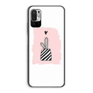 Zwart-wit cactus: Xiaomi Redmi Note 10 5G Transparant Hoesje