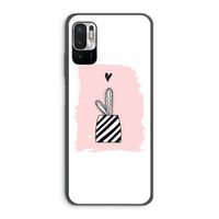 Zwart-wit cactus: Xiaomi Redmi Note 10 5G Transparant Hoesje