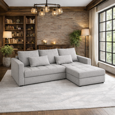 Hoekbank Kos - Universeel - Slaapbank met opbergruimte