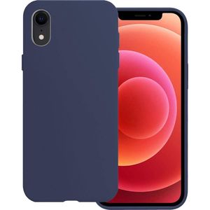 Basey iPhone XR Hoesje Siliconen Hoes Case Cover -Donkerblauw