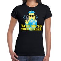 Fout paas t-shirt zwart take me to your leader voor dames - thumbnail