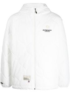 AAPE BY *A BATHING APE® veste matelassée à logo brodé - Blanc