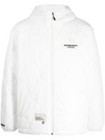 AAPE BY *A BATHING APE® veste matelassée à logo brodé - Blanc