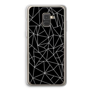 Geometrische lijnen wit: Samsung Galaxy A8 (2018) Transparant Hoesje