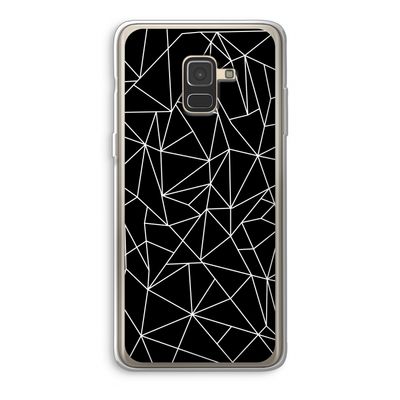 Geometrische lijnen wit: Samsung Galaxy A8 (2018) Transparant Hoesje