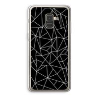 Geometrische lijnen wit: Samsung Galaxy A8 (2018) Transparant Hoesje Geometrische lijnen wit: Samsung Galaxy A8 (2018) Transparant Hoesje