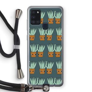 Sansevieria: Samsung Galaxy A21s Transparant Hoesje met koord