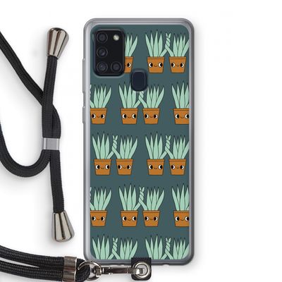 Sansevieria: Samsung Galaxy A21s Transparant Hoesje met koord