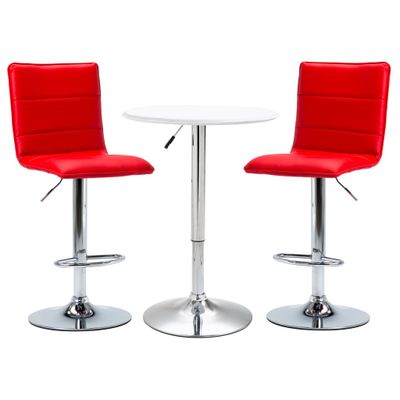 vidaXL 3-delige Barset kunstleer wit vidaXL 3-delige Barset kunstleer wit