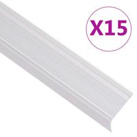 Trapneuzen L-vormig 15 st 90 cm aluminium zilverkleurig