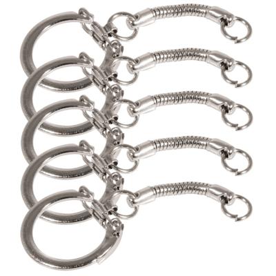 Hobby sleutelringen/sleutelhangers maken - 40x - met ketting en clipsluiting - zilver - metaal