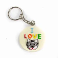 Sleutelhanger "I Love Cats" Steen (5 cm)