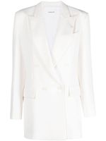 P.A.R.O.S.H. blazer croisé à revers crantés - Blanc