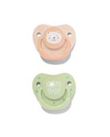 HEMA Fopspenen Met Platte Kant Beer 6m+ HEMA Fopspenen Met Platte Kant Beer 6m+