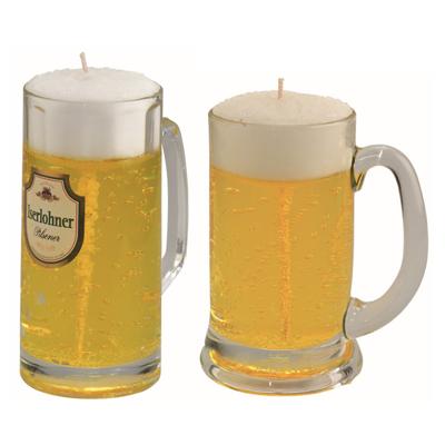 Bierkaarsen - 2x st - bierpul en Duits Iserlohner bierpul glas - kaarsen - bier cadeau