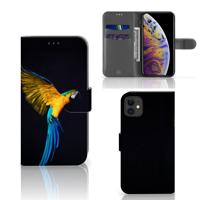 Apple iPhone 11 | Telefoonhoesje | Met pasjeshouder | Papegaai