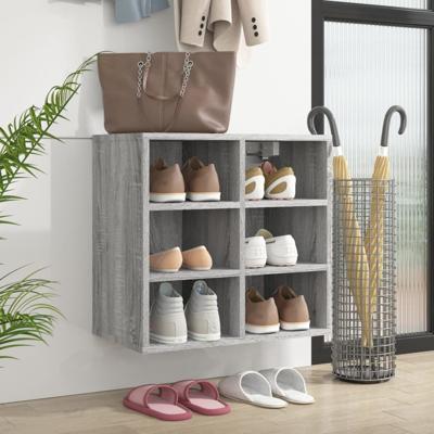 Schoenenkast 52,5x30x50 cm grijs sonoma eikenkleurig
