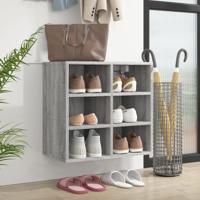 Schoenenkast 52,5x30x50 cm grijs sonoma eikenkleurig