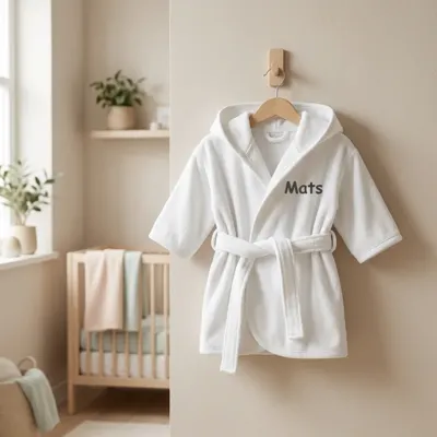 Badjas velours met naam