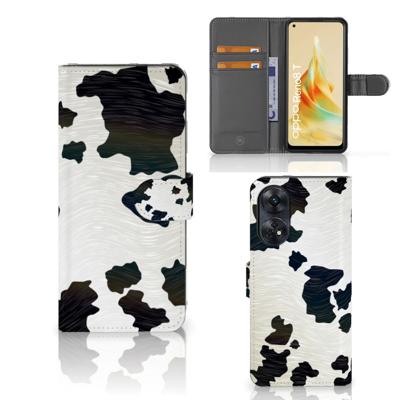 OPPO Reno8 T 4G | Telefoonhoesje | Met pasjeshouder | Koeienvlekken