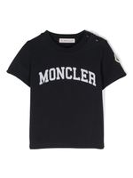 Moncler Enfant t-shirt en coton à logo imprimé - Bleu - thumbnail