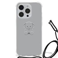 iPhone 14 Pro Max Stevig | Bumper Hoesje | Grijs Baby Olifant