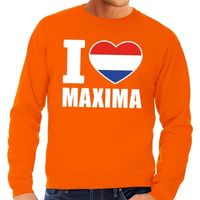 Oranje I love Maxima sweater heren - thumbnail