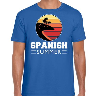 Spanish zomer t-shirt / shirt Spanish summer blauw voor heren Spanish zomer t-shirt / shirt Spanish summer blauw voor heren