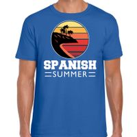 Spanish zomer t-shirt / shirt Spanish summer blauw voor heren